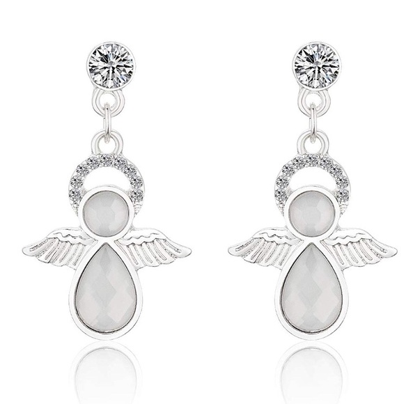 🆕NWOT Angel Wing Statement Earrings - Picture 2 of 6